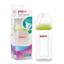 Pigeon SofTouch Anti-Colic Plastic Bottle 240 Ml (Wide Neck)  Anti-Colic Technology BPA-Free Material Fragrance-Free Formula