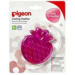 Pigeon Watery Teether Strawberry Shape Red Color 4m+  Teething Relief Baby Oral Care