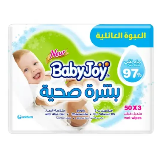 BabyJoy Healthy Skin Wet Wipes Family Pack (3x50)