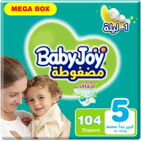 BabyJoy Size (5) Mega Box 104 Diapers