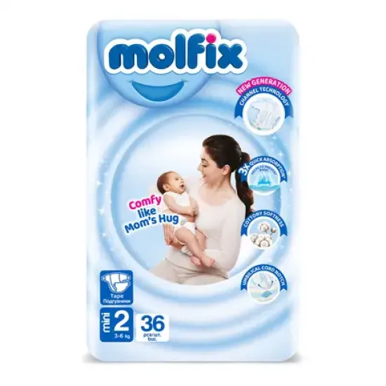 Molfix Diapers Size (2) Jumbo Pack 36 Diapers