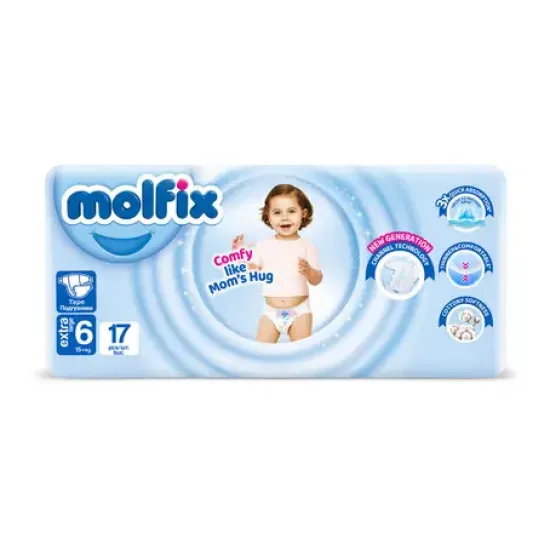 Molfix Diapers Size (6) Jumbo Pack 17 Diapers