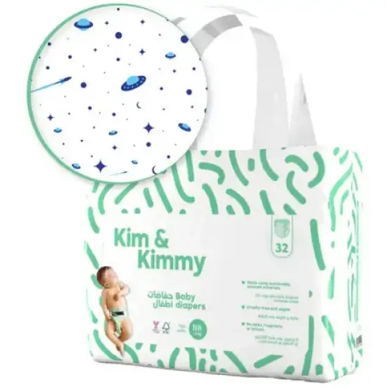 Kim & Kimmy Diapers New Born Mega Pack 32 Diapers